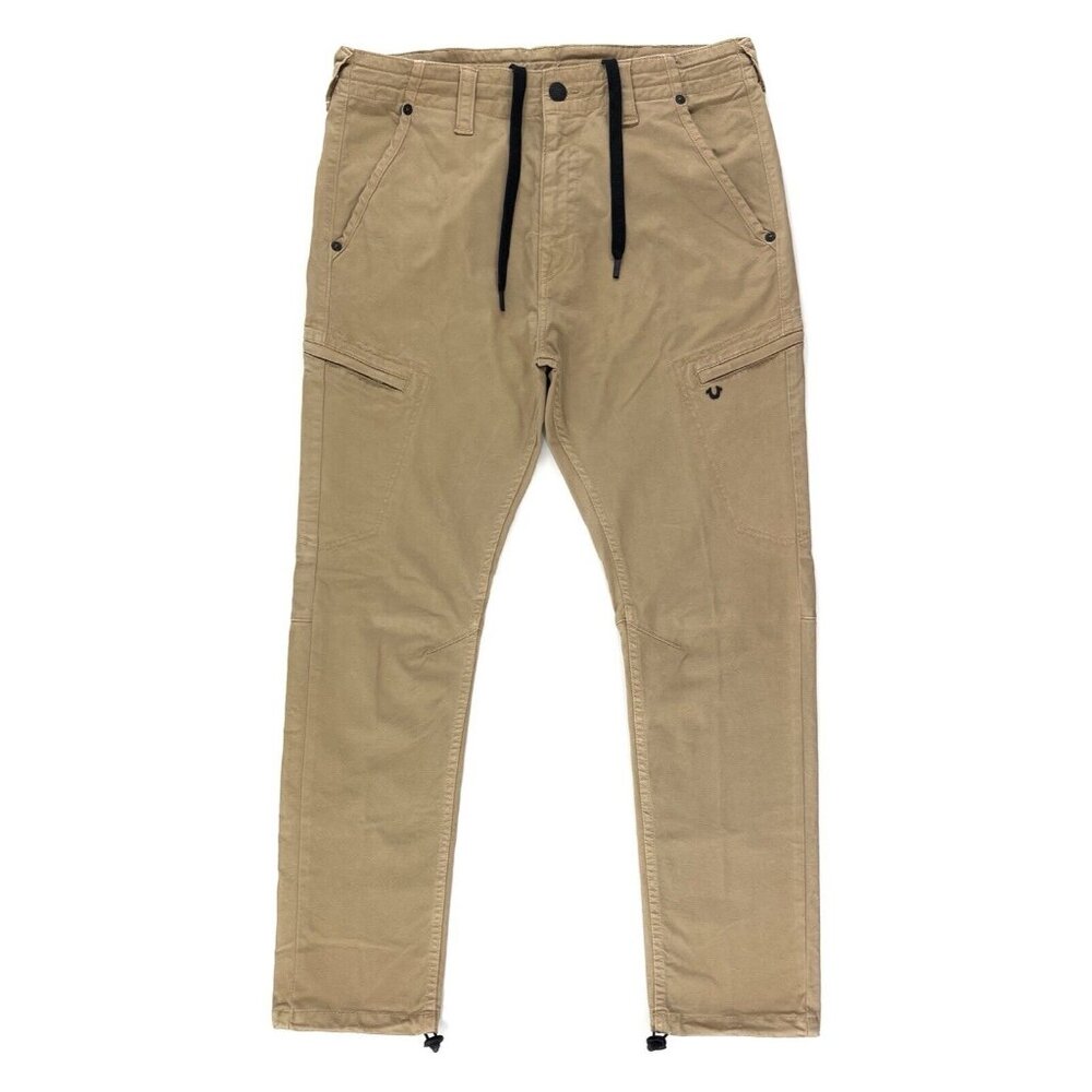 True Religion Mens Size 32 Actual 36 Cargo Pants Jogger Logan Relaxed Taper